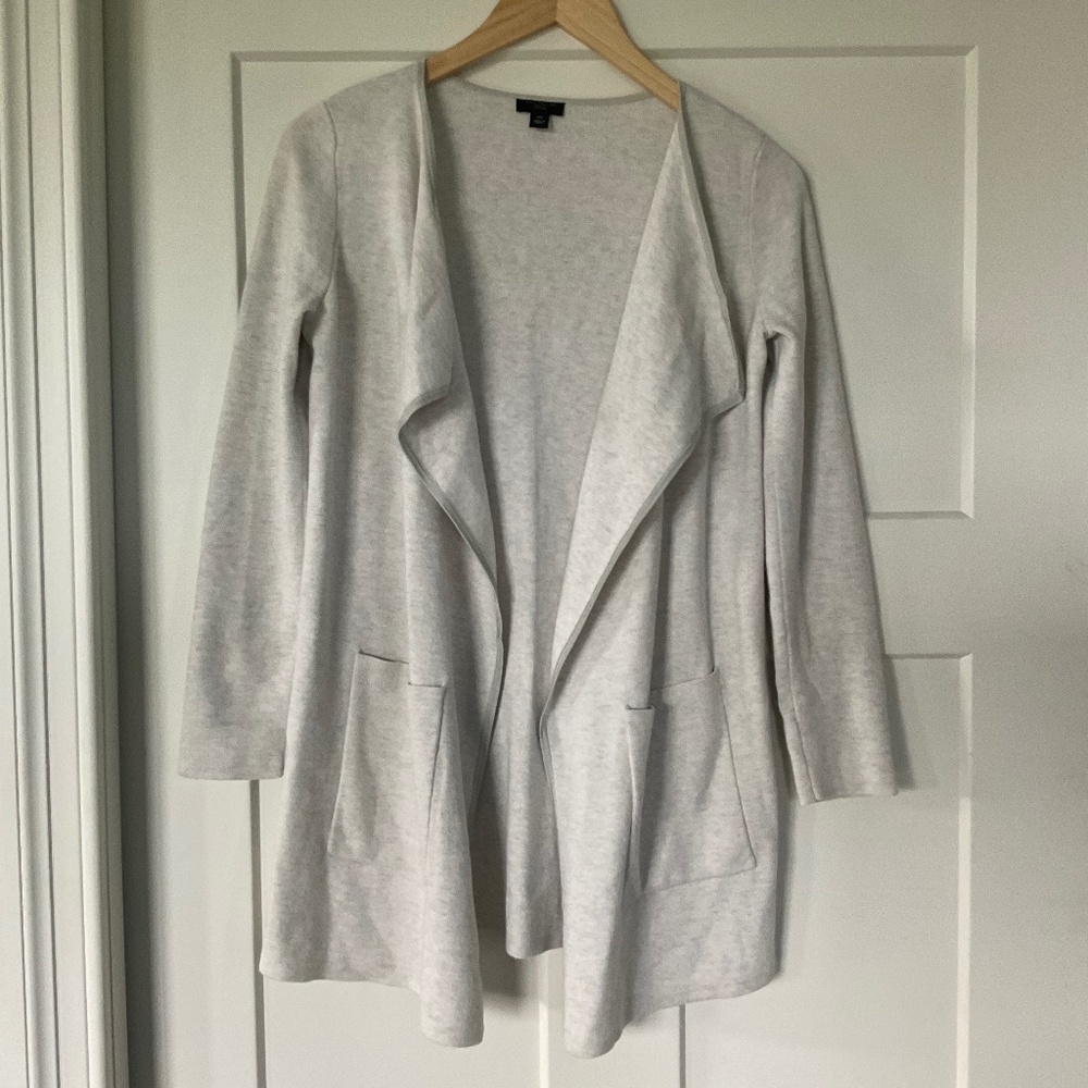Ann Taylor Factory Women's Long Cardigan Size PXS Gray